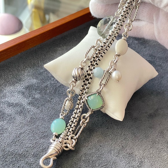 David Yurman Jewelry - David Yurman Bijoux Bracelet with Gemstones 7"